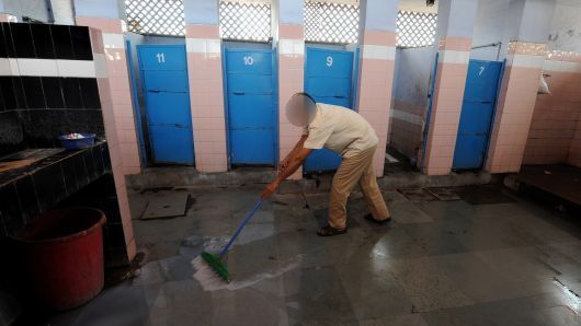 A Chandigarh man who cleans Toilets; so that his "Karma" shall get clean