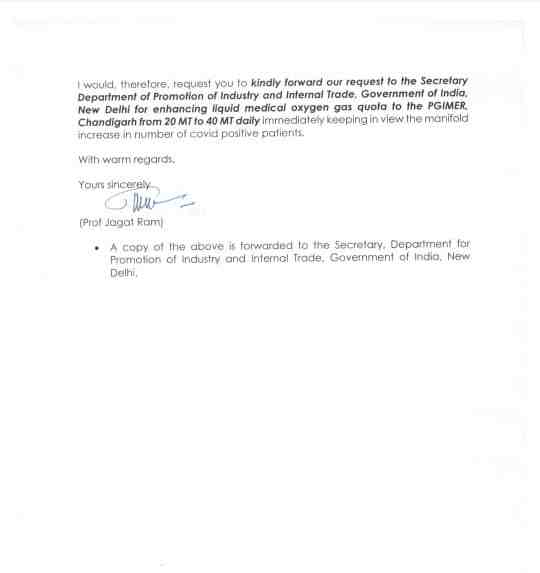 letter to the ministry for pgi oxygen 1